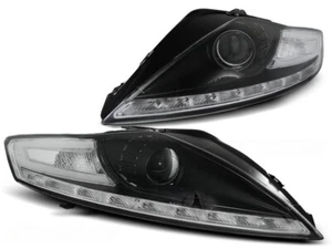 2x Scheinwerfer LED Tagfahrlicht Optik für Ford Mondeo MK4 Bj. 07-10 Schwarz - Bild 1 von 3