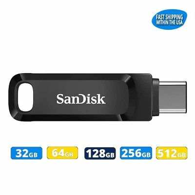 SanDisk Flash Drive Ultra Dual Go USB Type-A & Type-C 64GB 128GB 256GB 512GB lot - Image 1 of 4