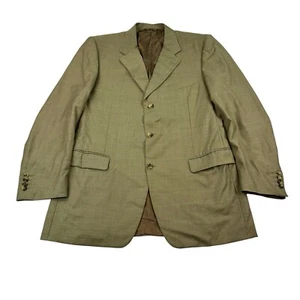 Traje Exclusivo Canali Super 150 Italia Dorado/Marrón Cuadros Hombres 2 Piezas EE. UU. 44L/US 34 - Imagen 1 de 24