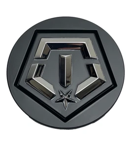 TIS Matte Black/Chrome Snap In Center Cap (Middle Portion Only) 1284C71 - Picture 1 of 3