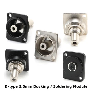 1pcs 3.5mm Audio Stereo Metal Headphones Socket D-type Solder Docking Female - Picture 1 of 8