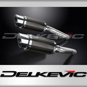 Yamaha FJ1200 3XW 1991-1996 Slip On 8" Round Carbon Exhaust Muffler Kit - Picture 1 of 5