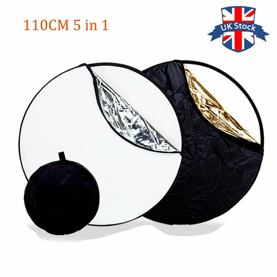UK Godox 110cm 5 In1 Studio Ligh Diffuser Light Mulit Collapsible Disc Reflector