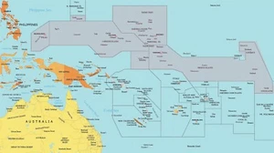 Micronesia Mapa Detallado PÓSTER BRILLANTE IMAGEN FOTO IMPRESIÓN BANNER 13552 - Imagen 1 de 1