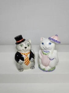 Vtg OTAGIRI Japan Anthropomorphic Kitty Cat Salt & Pepper Shakers Mary Ann Baker - Picture 1 of 14