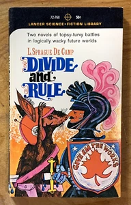Divide And Rule by Sprague De Camp - VG+ vintage 1964 Lancer sci-fi, 1st PB prt - Picture 1 of 6