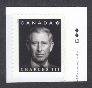 KING CHARLES III = Single stamp from Booklet with Colour ID - Canada 2023 MNH - Bild 1 von 2