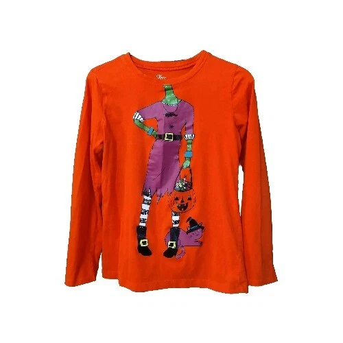 Girls Children's Place Orange Halloween Shirt Size L(10/12) - Image 1 of 1