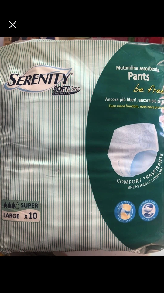 160Pannoloni SERENITY be free Pants.super tag L. 16 Confezioni Da 10 Pz - Immagine 1 di 1