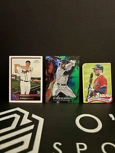 Freddie Freeman Rookie & Bonus Lot -2011 Topps RC; Fire Green /199; and ‘14 Mini - Picture 1 of 2