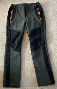 Wind Stopper Fleece Lined Men's Pants Gray Black Weather Resistant Sz Medium - Picture 1 of 2