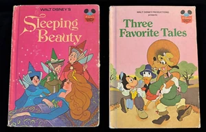 70s Walt Disney Sleeping Beauty & Three Fav Tale Disney Wonderful World Reading - Picture 1 of 4