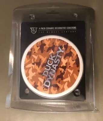 A & E DUCK DYNASTY Coasters Decorative Ceramic Set of 4 The Memory Company NEW - Image 1 of 4