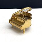 Vintage Crystal Delight Austrian Crystal 24K Gold Plated Grand Piano Ornament