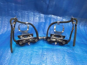 MKS RX-1 NJS Pedals + MKS Steel M-size Clips + Toshi Toe Straps Free Shipping - Picture 1 of 6