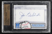 2014 Famous Fabrics Ink Big Apple Baseball 1/1 John Babick Babich Auto k4s