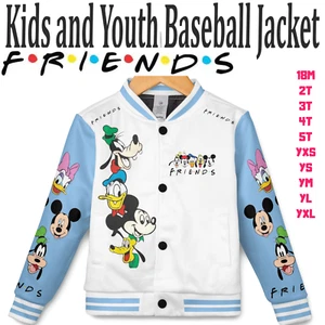Mickey and Friends, Disney Printed Kids and Youth Baseball Jacket - Picture 1 of 4