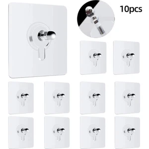 10/20pz Vite Adesiva Senza Cuciture Impermeabile Cucina Bagno Gancio da Parete Appendiabiti - Foto 1 di 12