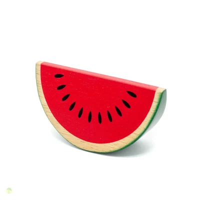 ESTIA HOLZSPIELWAREN 2 Stück Wassermelonenscheiben aus Holz, Kaufladenzubehör
