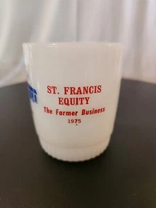 Vtg Anchor Hocking Fire King St. Frances Equity Milk Glass Coffee Mug   - Picture 1 of 3