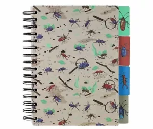 Paperchase A5 Kids Ruled Notebook With Dividers, Lined Wiro Notebook / Jotter - Picture 1 of 3