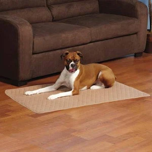 Estera de siesta bronceada para perro colchoneta cama antideslizante diseño acolchado suave pequeña 24"" x 17"" latte - Imagen 1 de 7