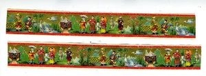 ¿2 intrincadas bandas de papel de color chino de la década de 1880 con numerosas figuras bandas de cigarros? - Imagen 1 de 1