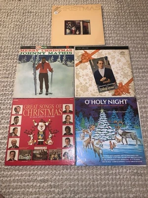 Christmas Vinyl Lot Como Williams Streisand Bing Crosby Cole Mathis VG+/VG+ 5LPs - Image 1 of 4