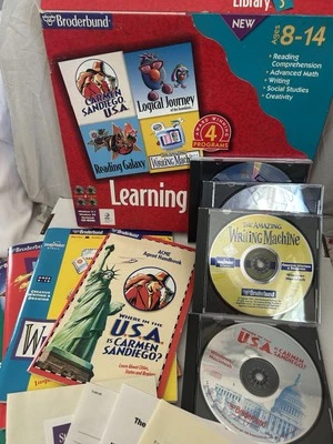 Vintage Nostalgia Learning Advantage Library Computer Games Homeschool CarmenE1  - Image 1 of 4