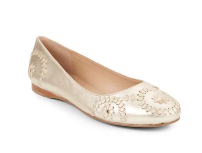 Zapatos Jack Rogers Mujer Talla 8 M Ballet Planos Metálicos Dorado Whipstitch Navajo Foto 1 de 4