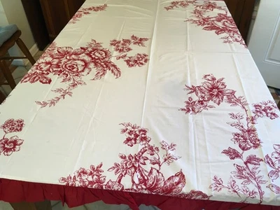 Cortina de ducha Country Living bonita roja y blanca Foto 1 de 4