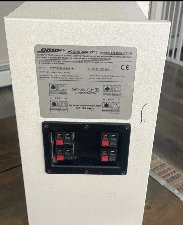 Sistema de altavoces BOSE Acoustimass 3 Serie III subwoofer solo BLANCO Foto 1 de 3