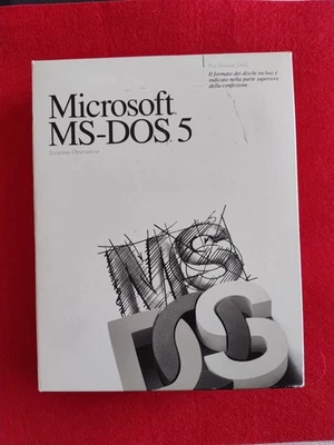 Microsoft DOS  MS-DOS 5 -con 3 Dischi floppy da 3.5 Pollici - Scatola Originale  - Immagine 1 di 4
