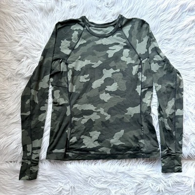 Camisa Top Lululemon Its Rulu Run Correr Manga Larga Ocio Verde Camuflaje 10 Foto 1 de 4