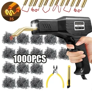 Hot Stapler Car Bumper Fender Fairing Welder Gun Plastic Repair Kit 1000 Staples - Picture 1 of 10