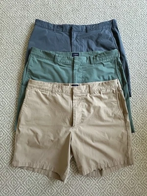 J. Lote de pantalones cortos de golf Crew 7"" Tech Performance elásticos 35 X 7 caqui gris verde Foto 1 de 4