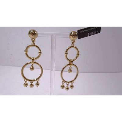 Pendientes de bola de doble aro Banana Republic para mujer nuevos con etiquetas 38 Foto 1 de 4