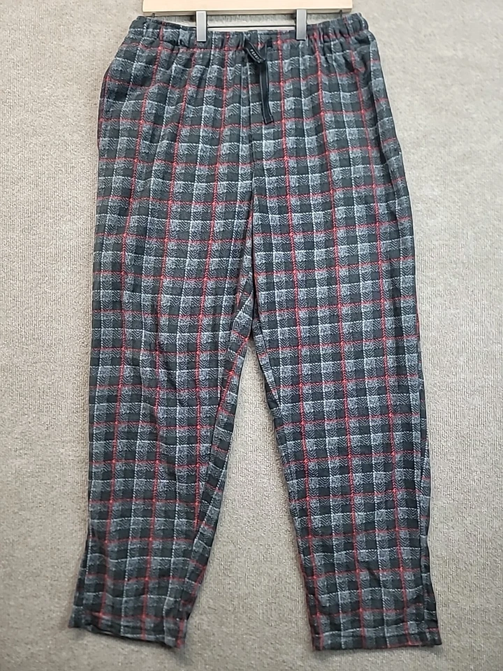 Perry Ellis Para hombres Pijama Salón Rojo Gris Cuadros PJ Pantalones Prendas para dormir Talla L Foto 1 de 4