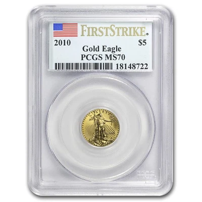 2010 1/10 oz American Gold Eagle MS-70 PCGS (FirstStrike®) - Image 1 of 3
