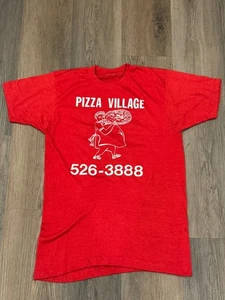 Men's T-Shirt Vintage New York State Pizza Village Size Large - Picture 1 of 3
