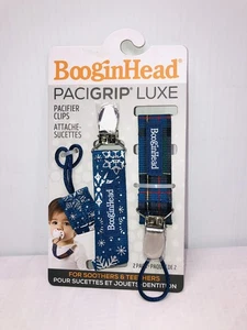 Pacifier Clips 2pk For Soothers and Teethers BooginHead Pacigrip Luxe NEW - Picture 1 of 2