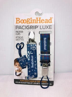 Pacifier Clips 2pk For Soothers and Teethers BooginHead Pacigrip Luxe NEW - Image 1 of 2