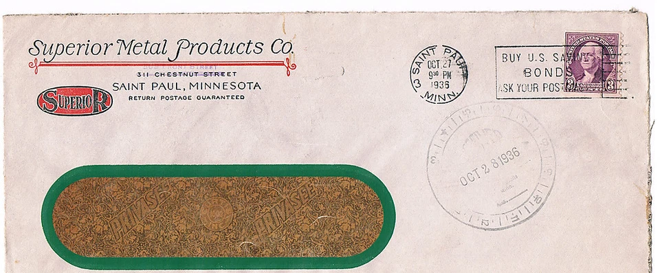 US Advertising Cover Metal Products - Saint Paul - Minn - Ramsey Cty -  US 5016 - Image 1 of 1