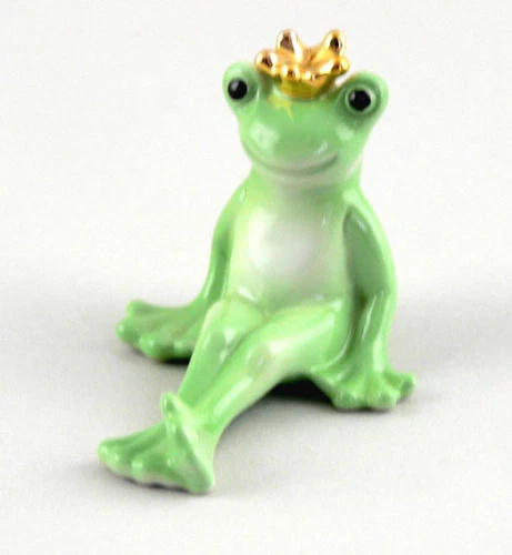 9942046 Porzellan Wagner & Apel Froschkind Frosch Froschkönig 6x7x6cm - Bild 1 von 1