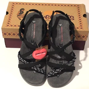 Skechers Reggae Slim Vacay Black Sandals Women's Shoes Size 9 NEW - Picture 1 of 5