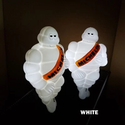 14" Bibendum Michelin Man Collectible Doll+Color LED Ads Tire Decor Welcome Sign - Image 1 of 4