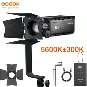Godox S60 60W Focusing LED Light Photography Adjustable Spotlight With Barn Door - Picture 1 of 12