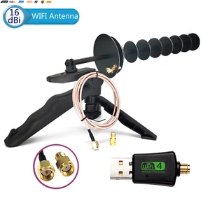 16Dbi 2.4Ghz WIFI Yagi Directional Antenna Enhanced Signal Notebook Desktop PC C - Picture 1 of 7