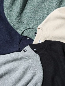 UNIQLO 3D Knit Sweater S-4XL Long-Sleeve Crew-Neck Pullover Men 475296 NWT - Picture 1 of 15