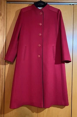 Винтажный ALORNA средний маленький «КРАСНЫЙ» женщин 100% чисто шерсти линия города карьера США - Изображение 1 из 4